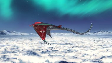 Uzay gemisi 3d cg render