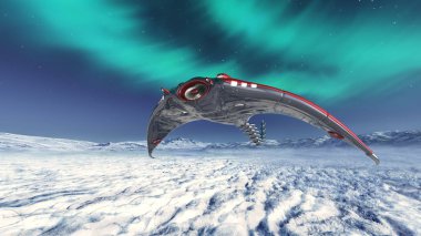 Uzay gemisi 3d cg render