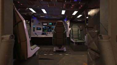 Uzay istasyonunun 3d cg görüntülemesi