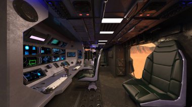 Uzay istasyonunun 3d cg görüntülemesi