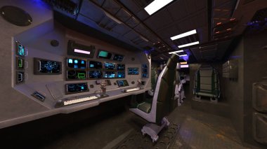 Uzay istasyonunun 3d cg görüntülemesi