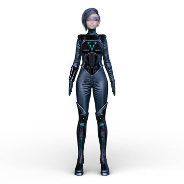 cyber kadının 3D cg işleme