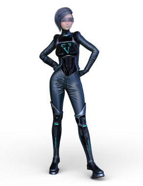 cyber kadının 3D cg işleme