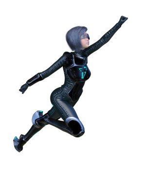 cyber kadının 3D cg işleme