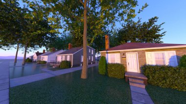 Evin 3d CG görüntülemesi