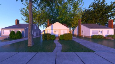 Evin 3d CG görüntülemesi