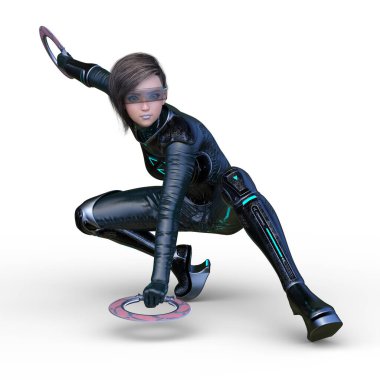 Süper kadın 3d cg render