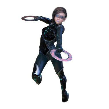 Süper kadın 3d cg render