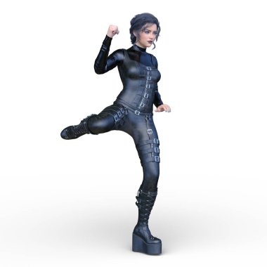 Süper kadın 3d cg render