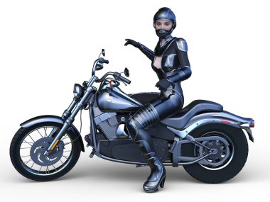 3D cg işleme seksi binici 