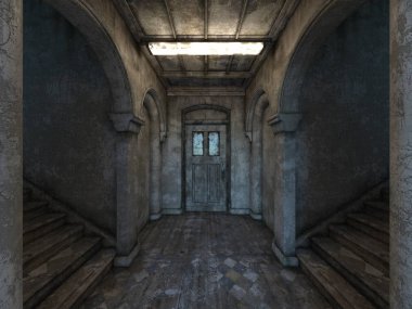 Terk edilmiş binanın 3d Cg render