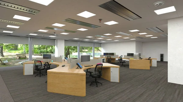 Rendering Modern Building Office — Stock Photo, Image