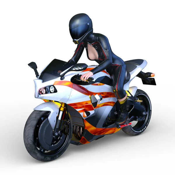Rendering Von Sexy Rider — Stockfoto