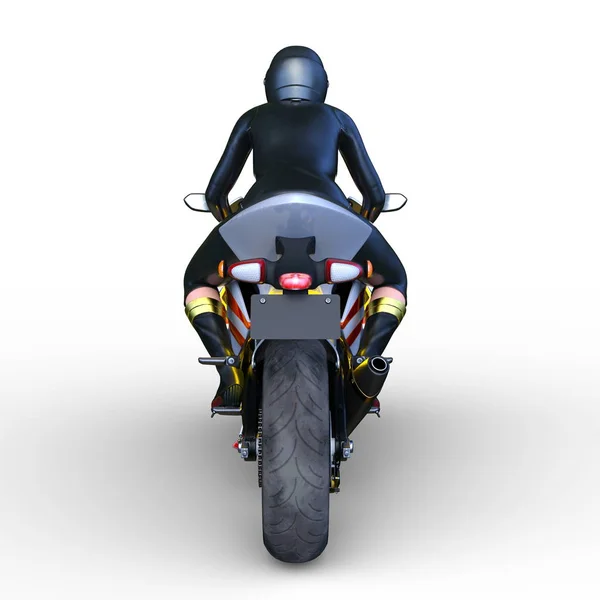 Rendering Sexig Rider — Stockfoto