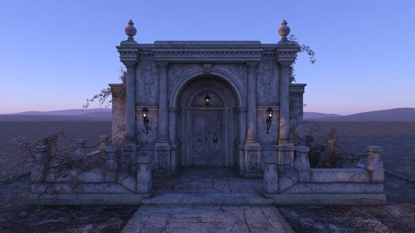 3D CG рендеринг древних руин
