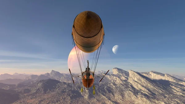 3D飛行船のCgレンダリング — ストック写真