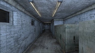 Terk edilmiş binanın 3d Cg render