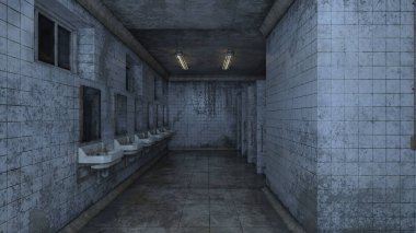 Terk edilmiş binanın 3d Cg render