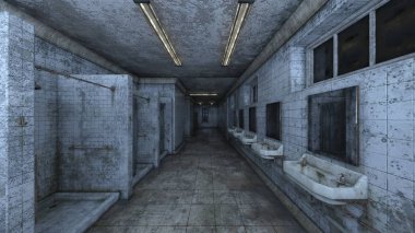 Terk edilmiş binanın 3d Cg render