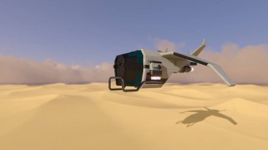 Uzay gemisi 3d cg render