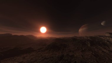 vahşi 3D CG render. NASA tarafından döşenmiş bu görüntünün elemanları.