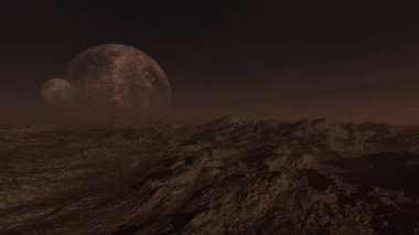 vahşi 3D CG render. NASA tarafından döşenmiş bu görüntünün elemanları.
