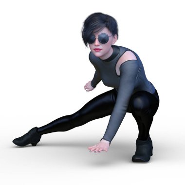 Süper kadın 3d cg render