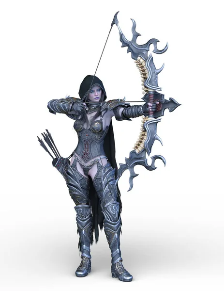 Rendering Female Archer — Stock Photo, Image