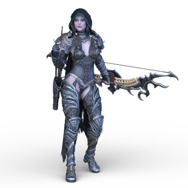 Dişi okçunun 3D CG yorumlaması