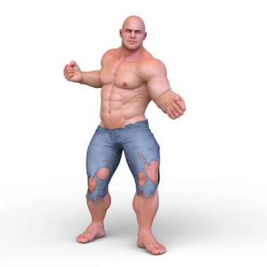güçlü adam 3D cg render