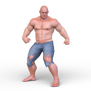 güçlü adam 3D cg render