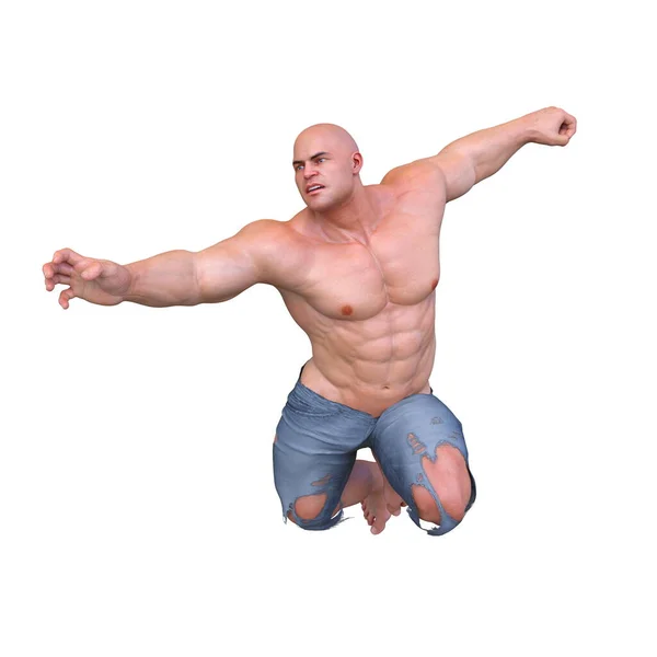 Rendering Strong Man — Stock Photo, Image