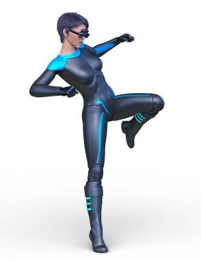 Süper kadın 3d cg render