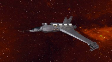 uzay gemisi 3D cg render. Bu görüntü bir şekilde döşenmiş tarafından Nasa unsurları.