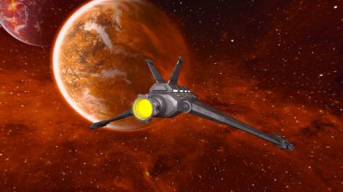 uzay gemisi 3D cg render. Bu görüntü bir şekilde döşenmiş tarafından Nasa unsurları.