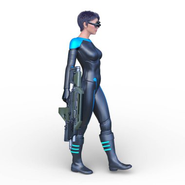 Süper kadın 3d cg render