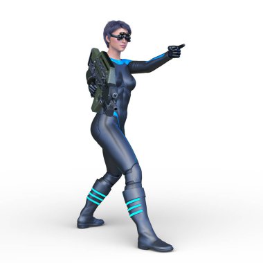 Süper kadın 3d cg render