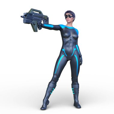 Süper kadın 3d cg render