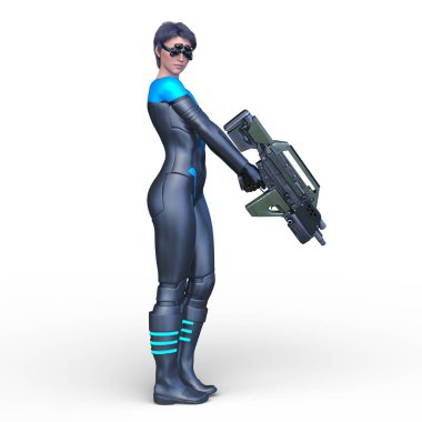 Süper kadın 3d cg render