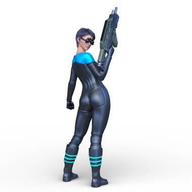 Süper kadın 3d cg render