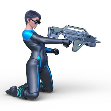 Süper kadın 3d cg render