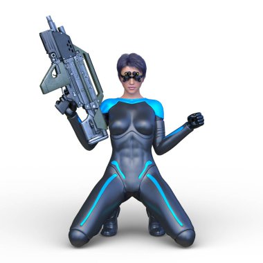 Süper kadın 3d cg render