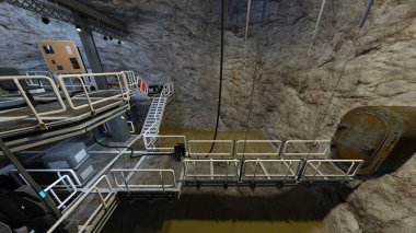 Gizli karargahın 3d CG oluşturulması