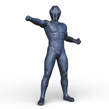 Siber adam 3D cg render