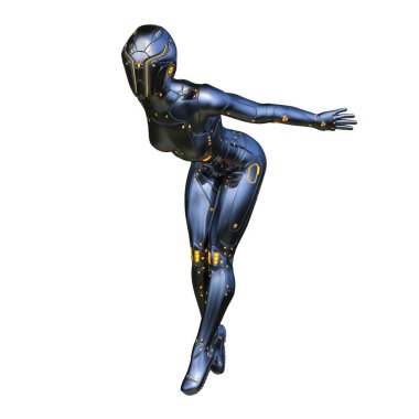 cyber kadının 3D cg işleme