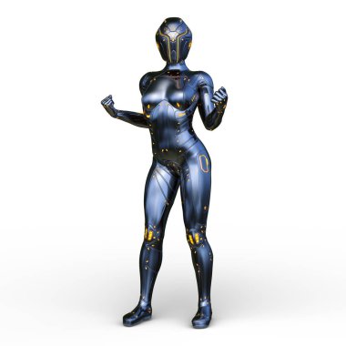 cyber kadının 3D cg işleme