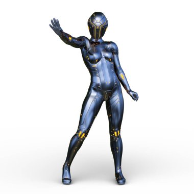 cyber kadının 3D cg işleme