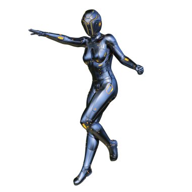 cyber kadının 3D cg işleme