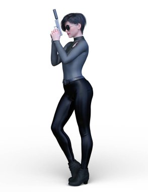 Süper kadın 3d cg render