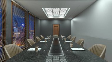 3D cg işleme Modern bina ofis